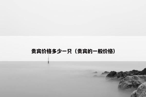 贵宾价格多少一只（贵宾的一般价格）