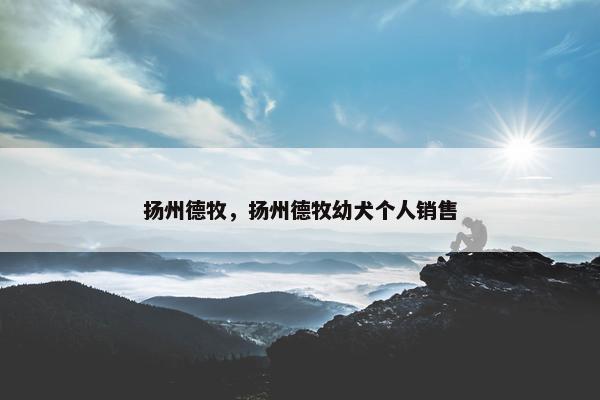 扬州德牧，扬州德牧幼犬个人销售