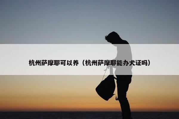 杭州萨摩耶可以养（杭州萨摩耶能办犬证吗）