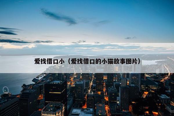 爱找借口小（爱找借口的小猫故事图片）