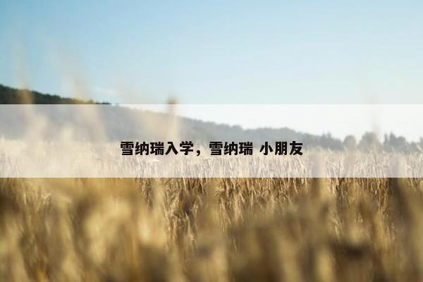 雪纳瑞入学，雪纳瑞 小朋友
