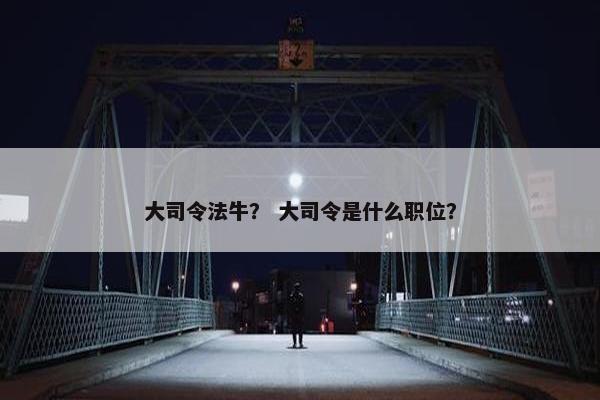 大司令法牛？ 大司令是什么职位？