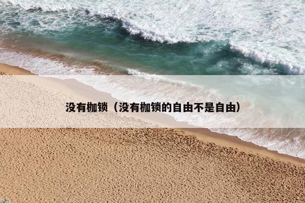 没有枷锁（没有枷锁的自由不是自由）