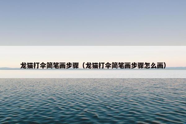 龙猫打伞简笔画步骤（龙猫打伞简笔画步骤怎么画）