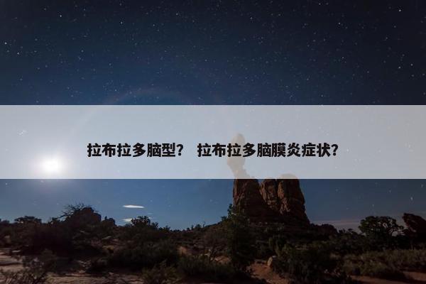 拉布拉多脑型？ 拉布拉多脑膜炎症状？