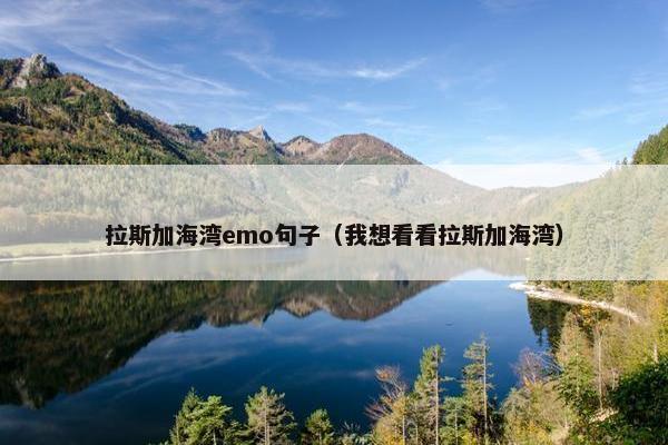 拉斯加海湾emo句子（我想看看拉斯加海湾）