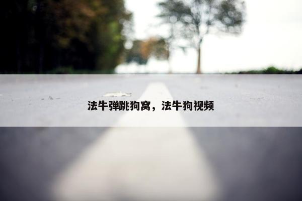 法牛弹跳狗窝，法牛狗视频