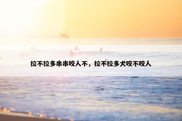 拉不拉多串串咬人不，拉不拉多犬咬不咬人