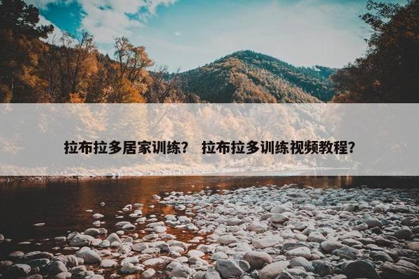 拉布拉多居家训练？ 拉布拉多训练视频教程？