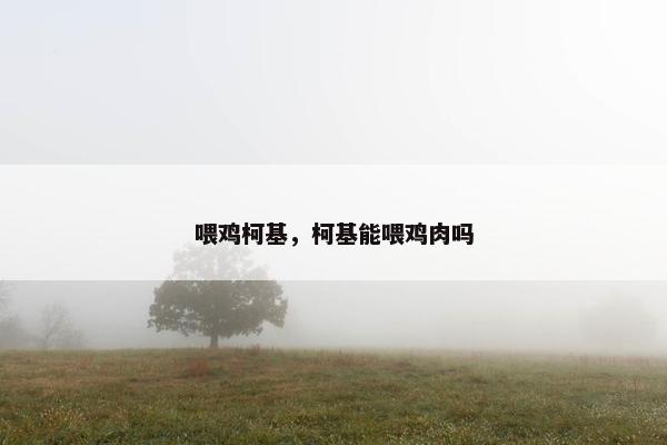 喂鸡柯基，柯基能喂鸡肉吗