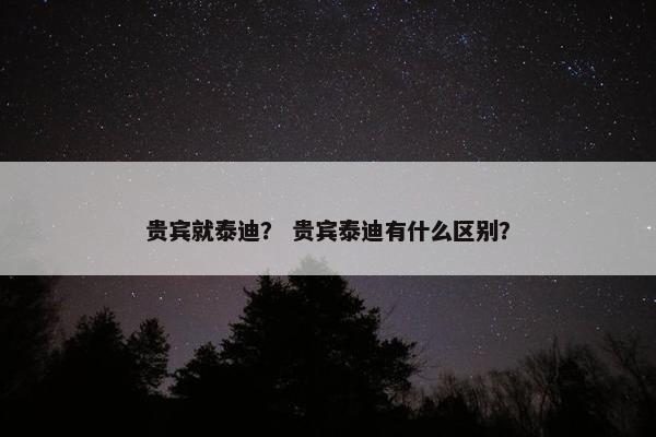 贵宾就泰迪？ 贵宾泰迪有什么区别？