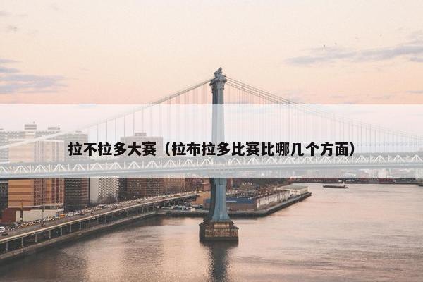 拉不拉多大赛（拉布拉多比赛比哪几个方面）