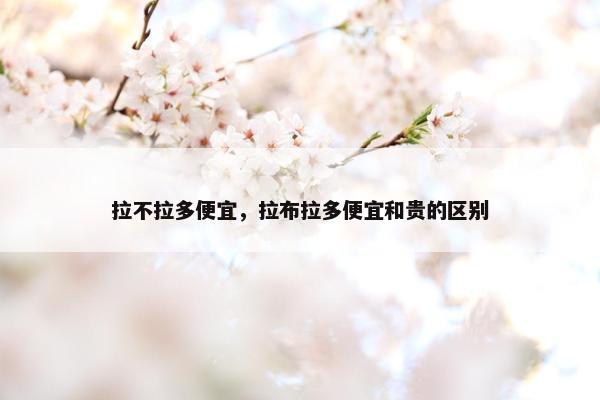 拉不拉多便宜，拉布拉多便宜和贵的区别