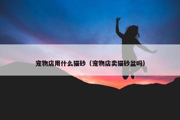 宠物店用什么猫砂（宠物店卖猫砂盆吗）