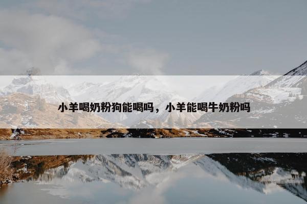 小羊喝奶粉狗能喝吗，小羊能喝牛奶粉吗