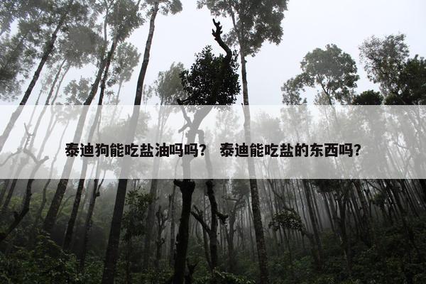 泰迪狗能吃盐油吗吗？ 泰迪能吃盐的东西吗？