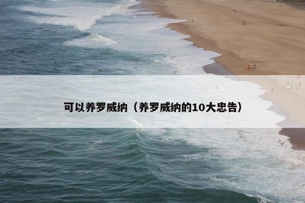 可以养罗威纳（养罗威纳的10大忠告）