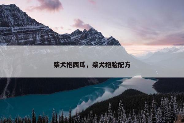 柴犬抱西瓜，柴犬抱脸配方