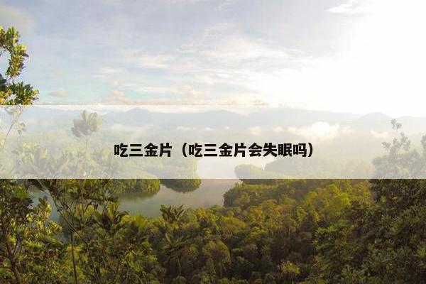 吃三金片（吃三金片会失眠吗）