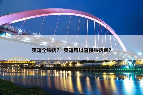 英短全喂肉？ 英短可以直接喂肉吗？