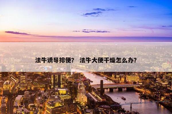 法牛诱导排便？ 法牛大便干燥怎么办？