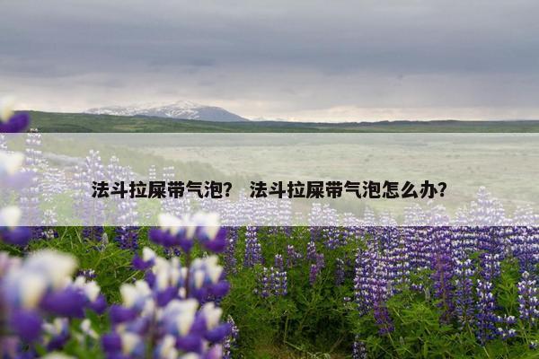 法斗拉屎带气泡？ 法斗拉屎带气泡怎么办？