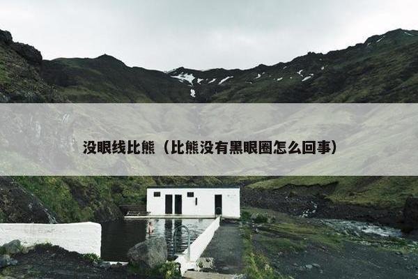 没眼线比熊（比熊没有黑眼圈怎么回事）
