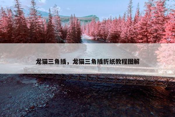 龙猫三角插，龙猫三角插折纸教程图解