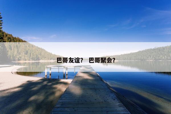 巴哥友谊？ 巴哥聚会？