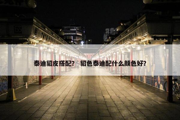 泰迪貂皮搭配？ 貂色泰迪配什么颜色好？