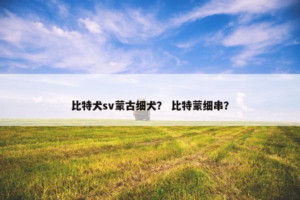 比特犬sv蒙古细犬？ 比特蒙细串？