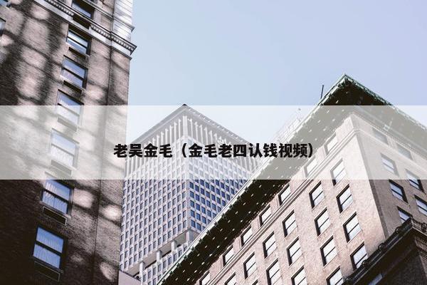 老吴金毛（金毛老四认钱视频）