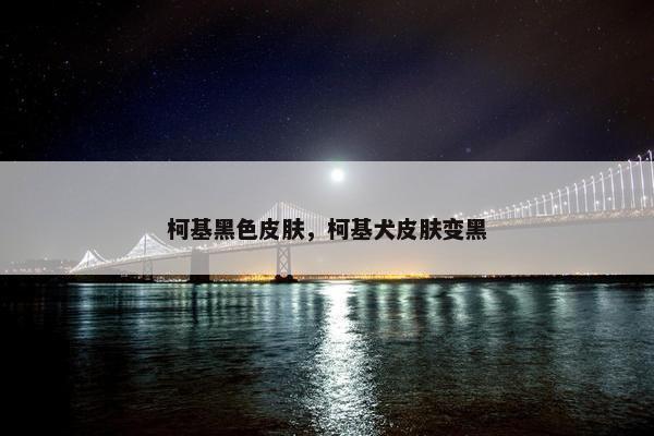 柯基黑色皮肤，柯基犬皮肤变黑