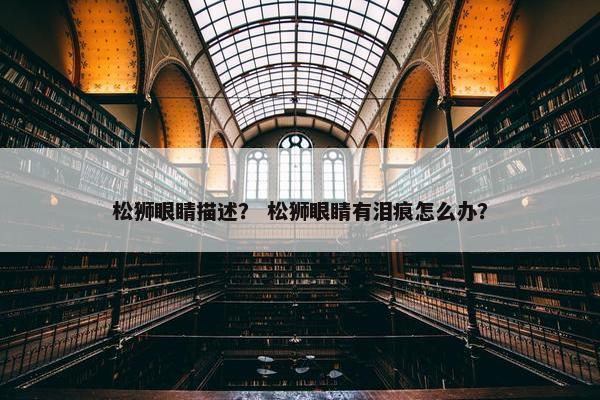 松狮眼睛描述？ 松狮眼睛有泪痕怎么办？