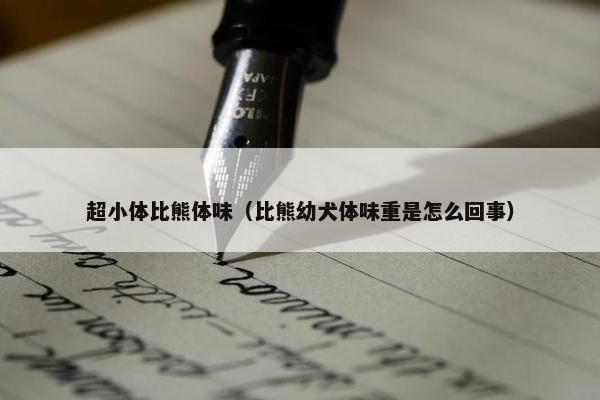 超小体比熊体味（比熊幼犬体味重是怎么回事）