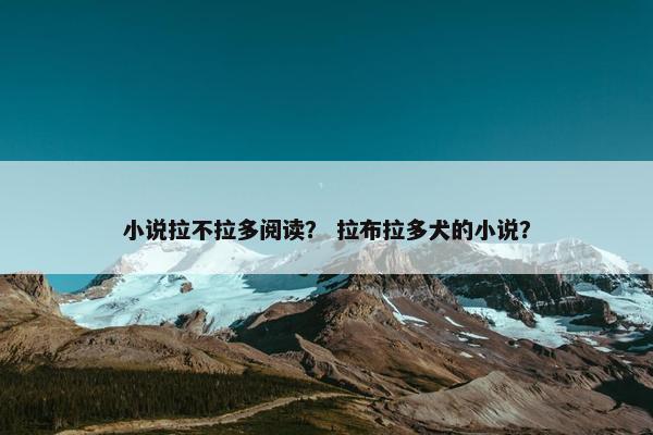小说拉不拉多阅读？ 拉布拉多犬的小说？