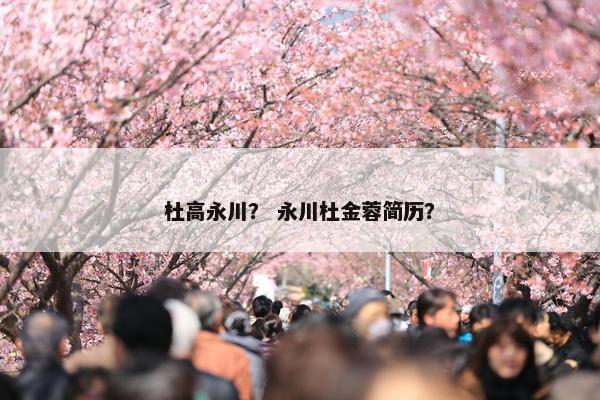 杜高永川？ 永川杜金蓉简历？
