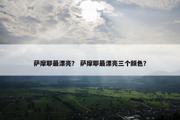 萨摩耶最漂亮？ 萨摩耶最漂亮三个颜色？
