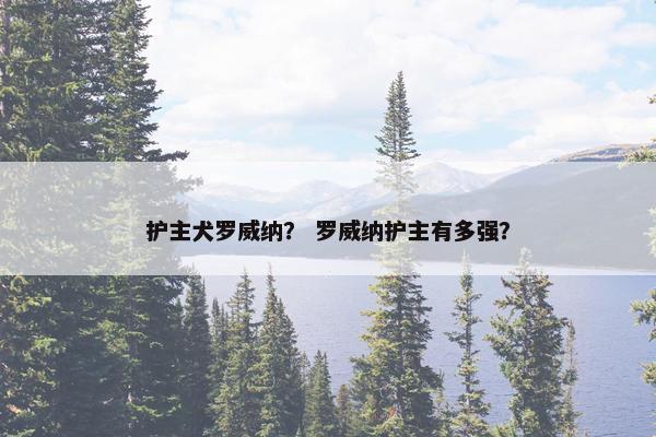 护主犬罗威纳？ 罗威纳护主有多强？