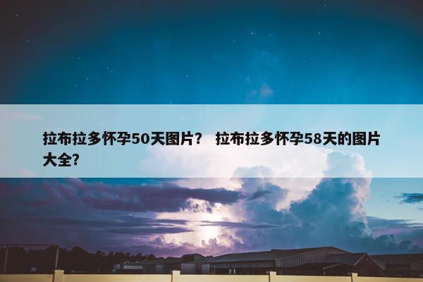 拉布拉多怀孕50天图片？ 拉布拉多怀孕58天的图片大全？