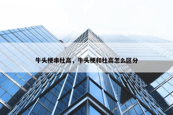 牛头梗串杜高，牛头梗和杜高怎么区分
