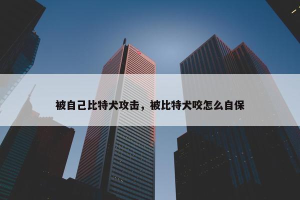 被自己比特犬攻击，被比特犬咬怎么自保
