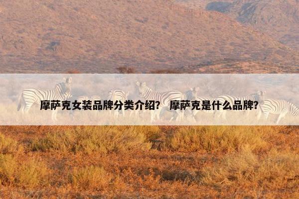 摩萨克女装品牌分类介绍？ 摩萨克是什么品牌？