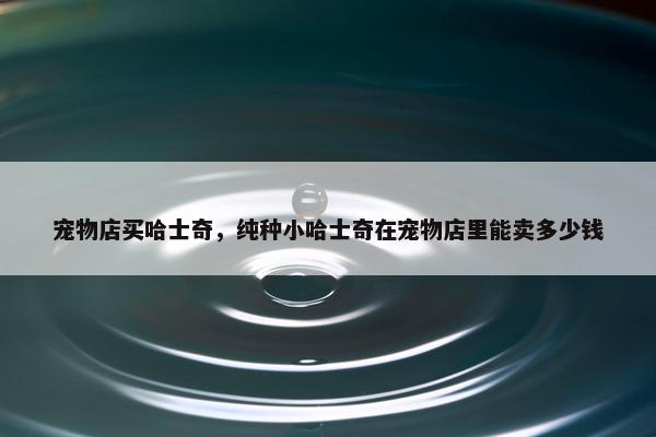 宠物店买哈士奇，纯种小哈士奇在宠物店里能卖多少钱