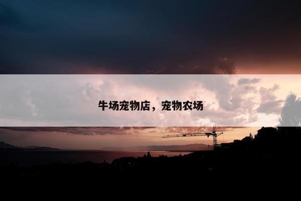 牛场宠物店，宠物农场