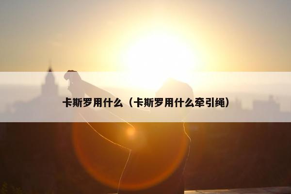 卡斯罗用什么（卡斯罗用什么牵引绳）