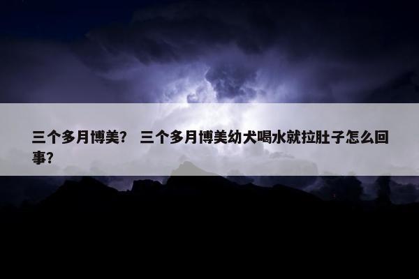 三个多月博美？ 三个多月博美幼犬喝水就拉肚子怎么回事？