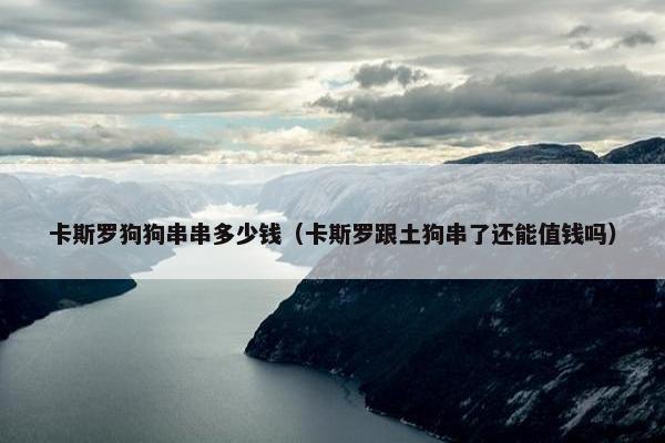 卡斯罗狗狗串串多少钱（卡斯罗跟土狗串了还能值钱吗）