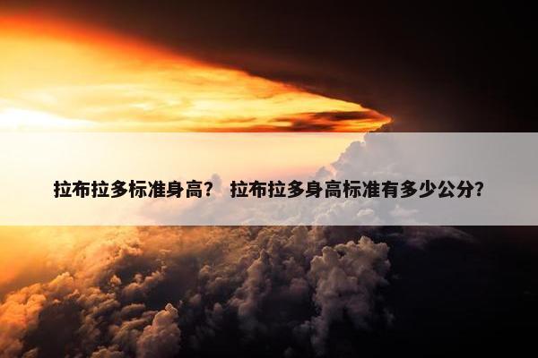 拉布拉多标准身高？ 拉布拉多身高标准有多少公分？