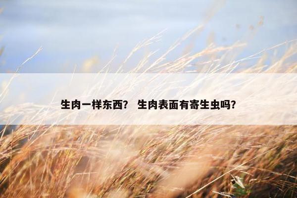 生肉一样东西？ 生肉表面有寄生虫吗？